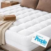 Niagara Sleep Solution Cloud-Like Topper cotton close-up shows plush comfort and breathability.