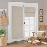 NICETOWN 100 percent blackout linen door curtain for total darkness and privacy