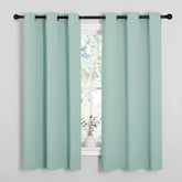 NICETOWN Aqua Blue room darkening curtains in two panels block light for peaceful mornings