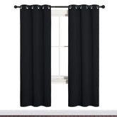 NICETOWN bathroom blackout curtains panel close-up showing black panel for privacy and light control