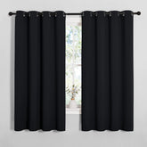 NICETOWN bathroom blackout curtains 2-panel assembly showing easy installation and classic look