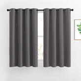 NICETOWN bedroom blackout curtains panel overview in grey offering privacy and light control.
