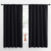 NICETOWN blackout curtains 2-panel 52x63 on a rod provide instant privacy
