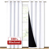 NICETOWN blackout curtain panel blocks light for daytime naps.