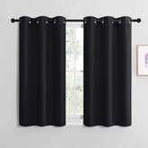 NICETOWN blackout curtains 2-panel installation for smooth sliding and darkening.