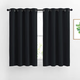 NICETOWN blackout curtains 52x54 bathroom two-panel set showing packaging for easy hanging