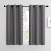 NICETOWN blackout curtains two-panel setup with grommets for easy installation and light control.