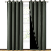 NICETOWN darkout curtains 84in panel closeup highlights two-layer daylight blocking.