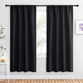 NICETOWN living room blackout shades, two-panel setup, 42x72, blocks light for clearer mornings.