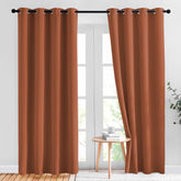 NICETOWN 84-inch burnt orange living room curtains frame the view with warm style