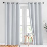 NICETOWN room darkening curtains 52x84 panel in greyish white for daytime light control