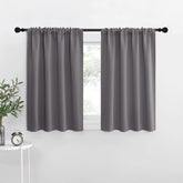 NICETOWN short curtains gray panel closeup fabric for refined look