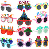 NICOWARM birthday glasses candle design, ideal for festive photo booth moments.