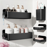Nieifi Shower Shelves baskets keep bathroom essentials neatly organized and dry.
