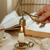 NIKKY HOME Gold Candle Snuffer goose design for elegant, smoke free extinguishing