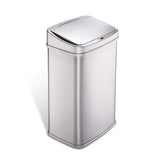 Ninestars 13-gallon motion sensor trash can activates with a wave for hands-free use.