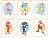 Nistio Hedgehog wall art prints set of six for nursery or kids room decor