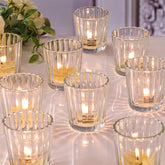 NITIME vintage ribbed votive holder for ambient table lighting