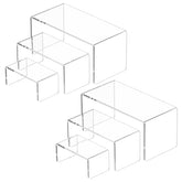 NIUBEE acrylic display riser 2-sets showcases figures with crystal clarity.