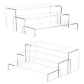 NIUBEE acrylic riser set elevates displays with crystal-clear visibility.
