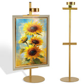 NKJIH adjustable desktop frame stand in gold with a clean front view for a stylish display.