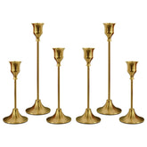 NLBTW brass gold candle holders set adds vintage charm to your table decor.