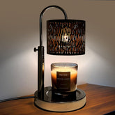 NoavJax candle warmer lamp with dimmer and timer creates ambient fragrance.