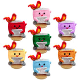 Nordkawa Dumpster Fire crochet toy; a playful desk companion that adds whimsy and comfort.