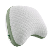 Novilla Tencel side sleeper pillow curved-design supports neck and shoulders for better alignment.