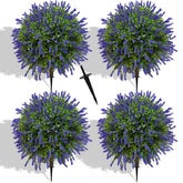 NSOPB lavender topiary ball close-up showing lifelike flowers for outdoor decor