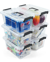 NUMIFUN 7-quart stackable storage bin with lids keeps items organized.