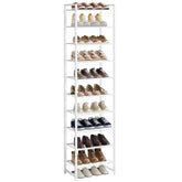 Nunsino narrow shoe rack front view saves space in a small closet
