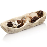 Nuogo 16-inch light-color dough bowl showing bright wood grain for stylish kitchen display.