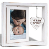 Nuowagify rotating rustic picture frame 4x6 for bedside or desk display
