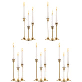 NUPTIO gold 15-pcs candlestick set for elegant mantel displays