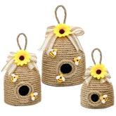 Nuvagiki bee hive decor set of three adds charming farmhouse flair to tables and shelves.