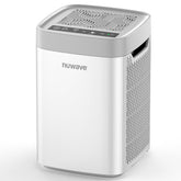 Nuwave portable air purifier shown in compact travel-ready form for easy air care