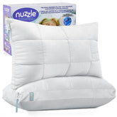 Nuzzle Pillow 3-in-1 adjustable setup supports stomach sleeping and spinal alignment