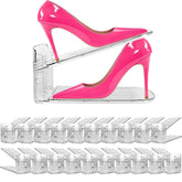 NVGSN clear shoe slots overview showing transparent organizer on a shelf