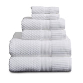 NY Loft Trinity bath towels in white showing plush softness and ample size.