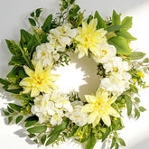 Nztze 22-inch summer wreath on front door showcases seasonal charm and fullness.