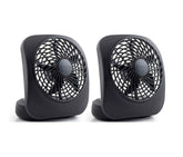 O2COOL Treva 5-inch fan with folding tilt for compact desk cooling.