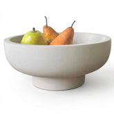 OAKOA concrete bowl on kitchen counter holding fresh fruit for modern decor