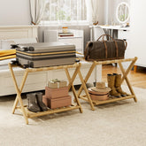 Oakvivo luggage rack, fully assembled for immediate guest room setup
