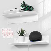 OAPRIRE white acrylic floating shelves full view for compact wall storage