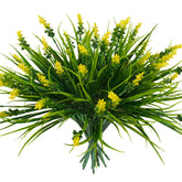 obbsie 12-pack faux monkey grass 18.2-inch stems for versatile outdoor decor