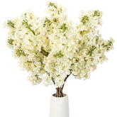 OBDXZHC white lilac artificial flowers with 65 cm stems for easy decorating.