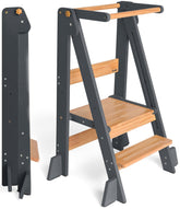 OCODILE adjustable folding toddler tower folding mechanism for easy storage and quick setup
