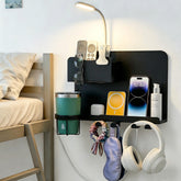 ODCPN floating bedside shelf with cup holder keeps drinks within reach