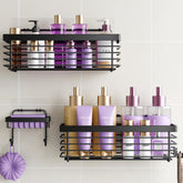 ODesign 3-pack wall-mounted caddy back view shows rustproof storage solution.
